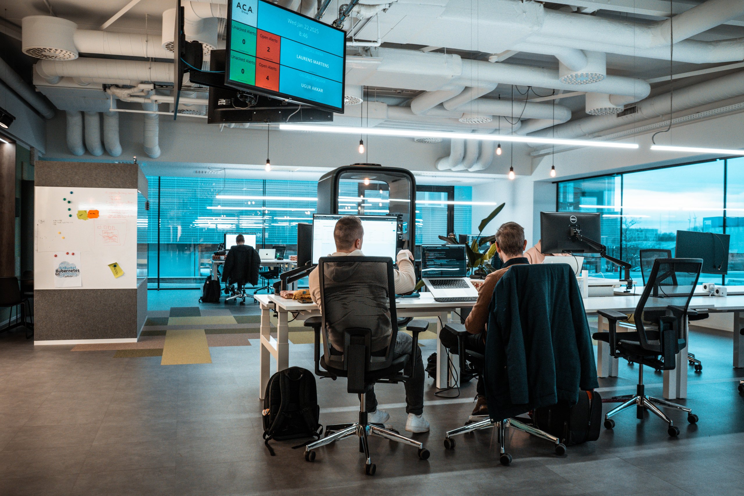 Collega's paren programmeren in open ruimte