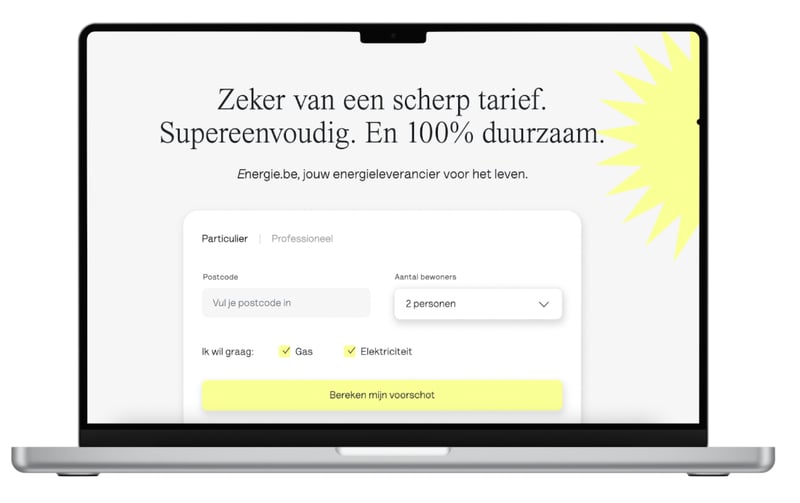 Energie.be laptop mockup Energie.be laptop mockup