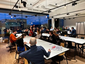The team during the kanban activity