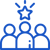 pictogram teamwork blauw