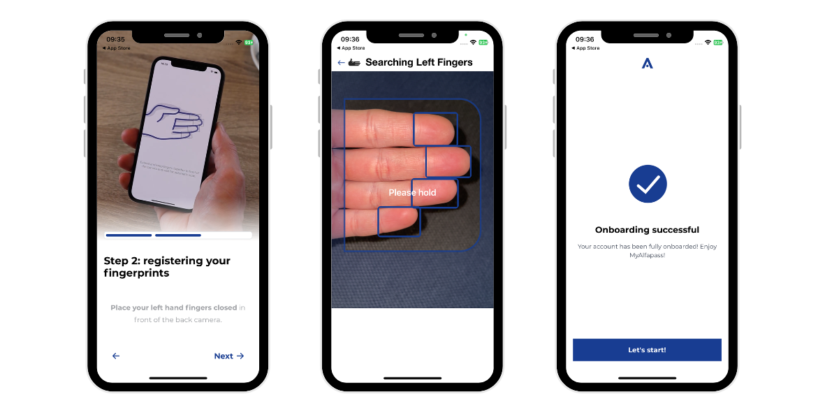 Mobile app scanning fingerprints Mobile app scanning fingerprints
